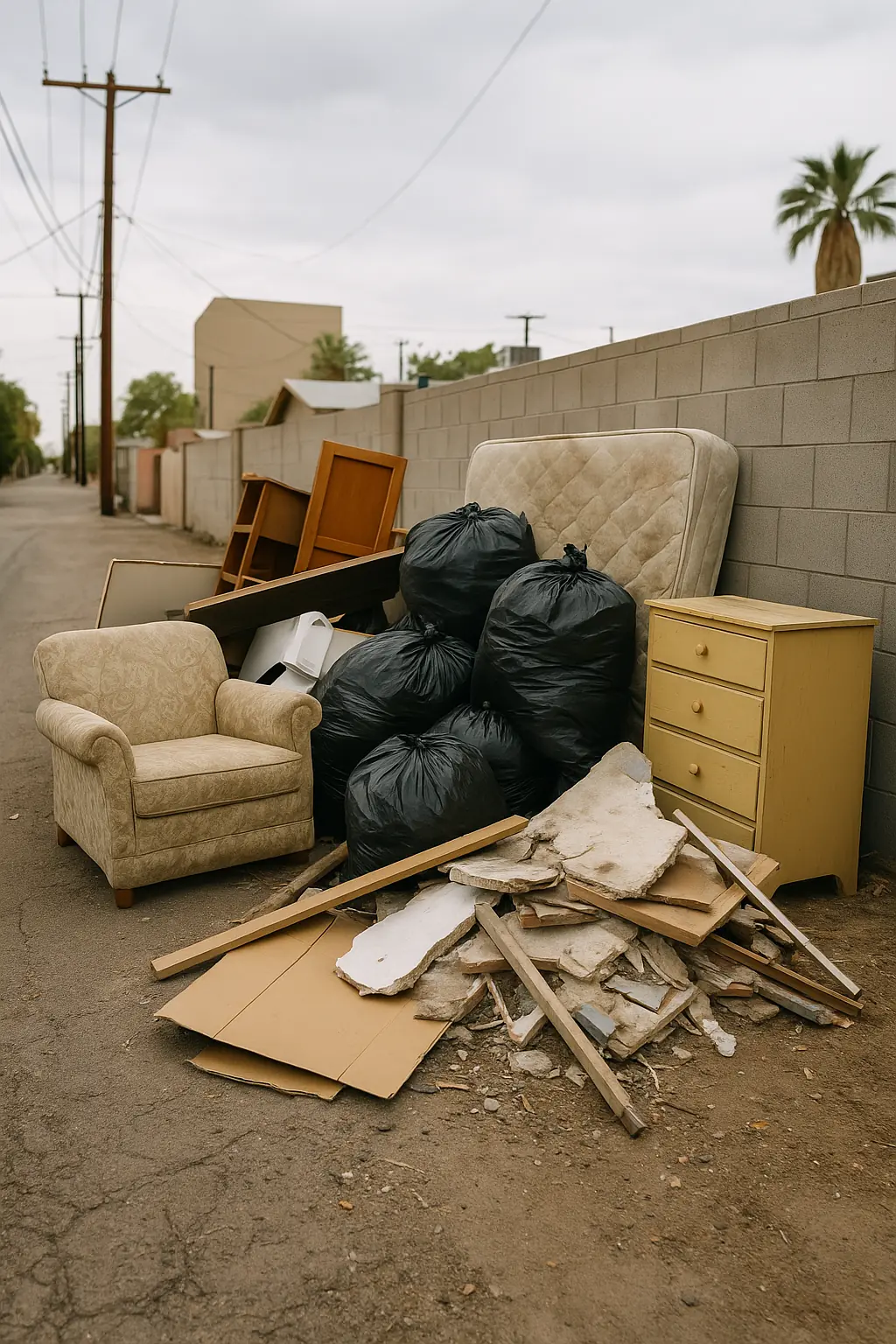 Turbo Trash, pile of junk in alley