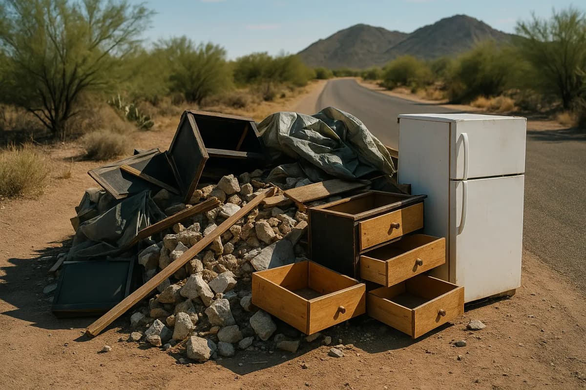 Turbo Trash, pile of junk in desert